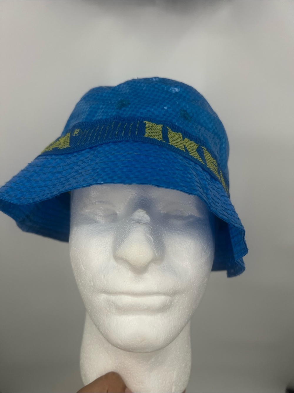 IKEA Blue Bucket Hat with Yellow Accent